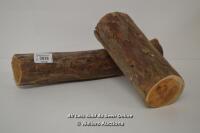*2 YEW WOOD LOGS FOR WOOD TURNING CARVING CRAFTS PROJECTS [LQD214]