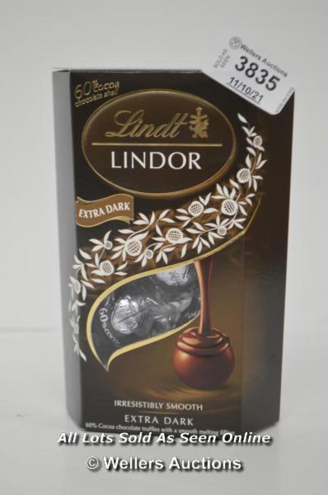 Lindt Lindor Extra Dark Chocolate Truffles Box 200g Bbe 28022022 Lqd214 6166