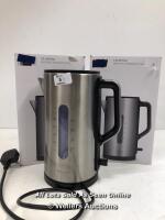 3X 1.7L KETTLES, ALL POWER UP AND SHOW SIGNS OF USE