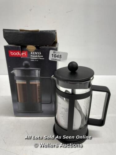 *BODUM KENYA FRENCH PRESS 3-CUP COFFEE MAKER (BLACK / 0.35L) / USED [3027]