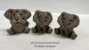 *NEMESIS NOW THREE BABY ELEPHANTS FIGURINE 12CM GREY / UNDAMAGED [3027]