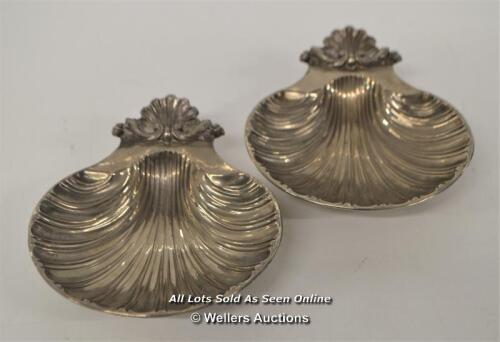 *VINTAGE SILVER PLATED SCALLOP SHELL DISHES [LQD214]