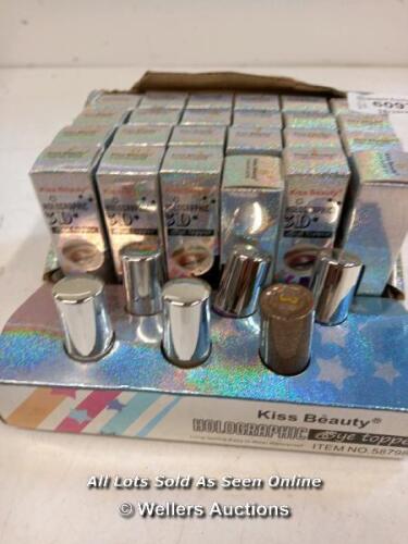 *BOX OF 24 KISS BEAUTY HOLOGRAPHIC EYE SHADOW / NEW