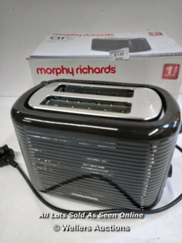 *MORPHY RICHARDS TOASTER / POWERS UP, NOT FULLY TESTED FOR FUNCTIONALITY