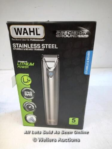 *WAHL STAINLESS STEAL STUBBLE & BEARD TRIMMER / NEW