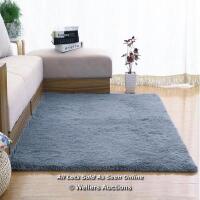 *NORDEN HOME HARRY HANDMADE SHAG SHEEPSKIN GREY RUG RUG SIZE: RECTANGLE 70 X 140CM / RRP: £31.99 / TO BE COLLECTED FROM HOMESTEAD FARM / NEW / WITHOUT PACKAGING [2975]