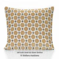 *2X MARLOW HOME CO. PAULDING CUSHION WITH FILLING SIZE: 55 X 55CM, COLOUR: GOLD / RRP: £14.99 / TO BE COLLECTED FROM HOMESTEAD FARM / NEW [2975]