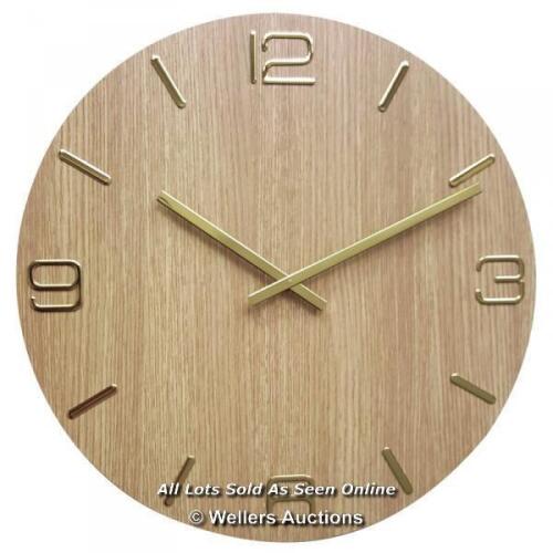*AULICA STEP 50CM WALL CLOCK / RRP: £98.99 / TO BE COLLECTED FROM HOMESTEAD FARM / BENT HANDS [2975]