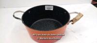 *THE ROCK STOCK POT 28CM / MINIMAL SIGNS OF USE, NO LIDS
