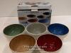*LAURIE GATES STONEWARE CERAMIC BOWL SET (MICROWAVE SAFE) / IN GOOD CONDITION