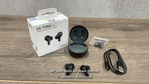 *LG UFP5 WIRELESS EARBUDS / POWERS UP / CONNECTS TO BLUETOOTH / PLAYS MUSIC / VERY GOOD COSMETIC CONDITION