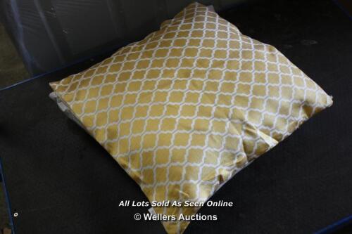 *FAIRMONT PARK CLEMENTE CUSHION WITH FILLING COLOUR: OCHRE / RRP: £12.99 / TO BE COLLECTED FROM HOMESTEAD FARM / NEW [2975]