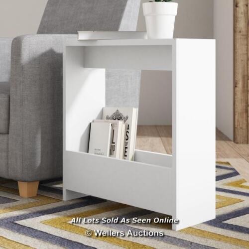 *ZIPCODE DESIGN BEELER SIDE TABLE COLOUR: WHITE / RRP: £44.99 / TO BE COLLECTED FROM HOMESTEAD FARM / APPEARS NEW / OPEN BOX [2975]