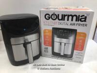 *GOURMIA AIR FRYER 7QT / POWERS UP, SIGNS OF USE