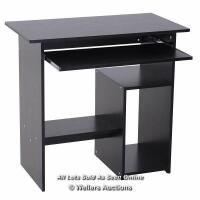 *SYMPLE STUFF COMPUTER DESK COLOUR: BLACK / RRP: £64.99 / TO BE COLLECTED FROM HOMESTEAD FARM / APPEARS NEW / OPEN BOX [2975]