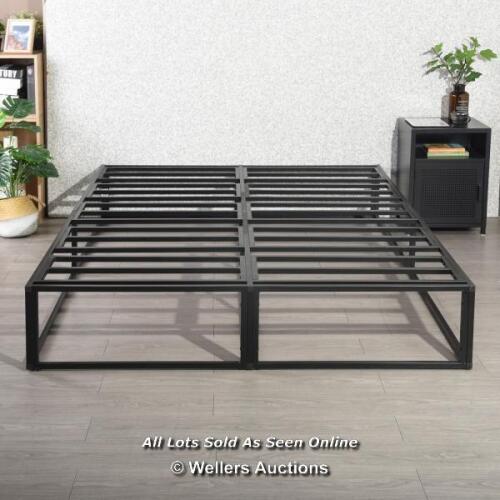 *ZIPCODE DESIGN BOLER BED FRAME COLOUR: SCHWARZ, SIZE: 135 X 190CM / RRP: £117.99 / TO BE COLLECTED FROM HOMESTEAD FARM / APPEARS NEW / OPEN BOX [2975]