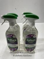 *5X ZOFLORA MIDNIGHT BLOOMS MULTI-PURPOSE DISINFECTANT CLEANER, 3 X 800ML