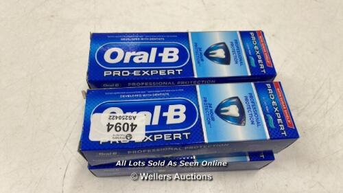 *4X ORAL-B PRO-EXPERT PROFESSIONAL PROTECTION CLEAN MINT TOOTHPASTE