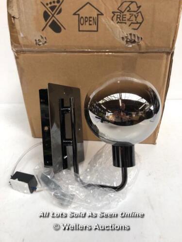 *JOHN LEWIS DANO WALL LIGHT / CHROME / APPEARS NEW IN BOX POWERS UP