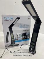 *OTTLITE DESK LAMP WITH CLOCK / POWERS UP NOT FULLY TESTED