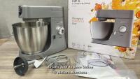*KENWOOD KVL4100S CHEF PREMIER XL 1200W 6.7L STAND MIXER / APPEARS NEW, OPEN BOX / POWERS UP & APPEARS FUNCTIONAL / NO SIGNS OF PREVIOUS USE / WITH ALL ATTACHMENTS AND INSTRUCTIONS / WITH BOX