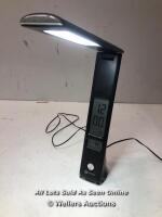 *OTTLITE DESK LAMP WITH CLOCK / LIGHT AND LCD SCREEN WORKS