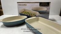 *CROCKPOT OVEN DISH SET / APPEARS NEW, OPENED BOX
