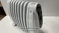 *DELONGHI TRNS0808M 800W OIL FILLED SMALL RADIATOR / NO POWER, MINIMAL SIGNS OF USE