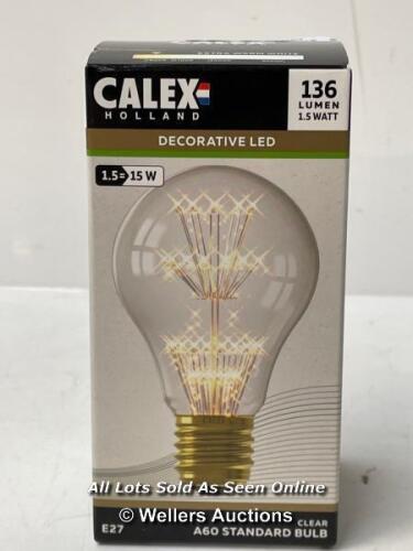 *CALEX PEARL 1.5W E27 LED NON DIMMABLE / BULB INTACT / UNTESTED FOR POWER