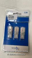 *SAXBY 2.5W G9 LED DIMMABLE FROSTED / OPENED PACKAGE / UNTESTED