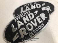 *2X LAND ROVER CAST IRON PLAQUES / NEW