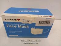 *BYD 3PLY FACE MASK 50PK / APPEARS TO BE NEW - OPENED BOX [2979]