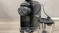 *LAVAZZA A MODO MIO LUIGI LM950 COFFEE MACHINE / POWERS UP, APPEARS FUNCTIONAL / NOT FULLY TESTED / SIGNS OF USE, GOOD CONDITION / WITHOUT BOX / CRACK AT BASE OF WATER TANK