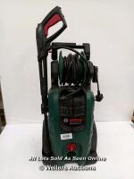 *BOSCH AQUATAK 140 PRESSURE WASHER / POWERS UP / APPEARS FUNCTIONAL / NEEDS A NEW HOSE [2979]