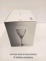 *ROYAL DOULTON LINEAR CRYSTAL WINE GLASSES / SET OF 5 [2979]