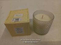 *TORC FRAGRANCE CANDLE IN TEXTURED GLASS JAR / VANILLA BEAN [2979]