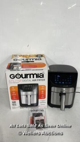*GOURMIA 6.7L DIGITIAL AIR FRYER / POWERS UP, MINIMAL SIGNS OF USE