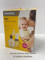*MEDELA SOLO SINGLE ELECTRIC BREAST PUMP / POWERS UP / USED CONDITION