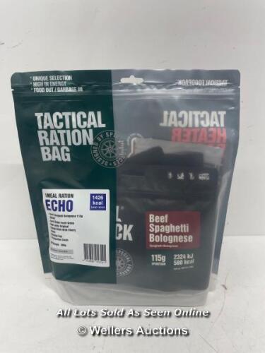 *TACTICAL FOODPACK RATION ECHO1 MEAL -RATION BAG 1 MEAL / BB: 09/03/23
