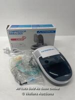 *HANGSUN CN680 COMPRESSOR NEBULIZER / POWERS UP - NOT FULLY TESTED / APPEARS TO BE NEW-OPENED BOX