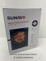*SUNAVO CHK-S2116 SINGLE INDUCTION COOKER TOP / MINIMAL SIGNS OF USE / POWERS UP & APPEARS FUNCTIONAL
