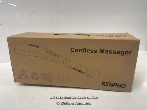 *RENPHO CORDLESS MASSAGER (WHITE) / APPEARS NEW, OPEN BOX