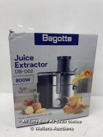 *BAGOTTE JUICE EXTRACTOR DB-002 800W / NEW