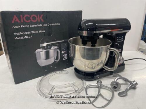 *AICOK MK-37 MULTI FUNCTION STAND MIXER / VERY MINIMAL SIGNS OF USE / POWERS UP, APPEARS FUNCTIONAL