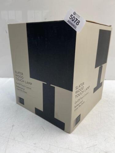 *JOHN LEWIS & PARTNERS SLATER WOOD TOUCH TABLE LAMP / APPEARS NEW - OPENED BOX / NOT FULLY TESTED