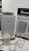 *WOOD'S COMO 12K BTU PORTABLE AIR CONDITIONER WITH REMOTE CONTROL / APPEARS NEW, OPENED BOX