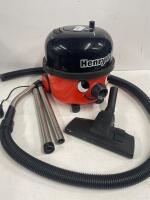 *HENRY MICRO HI-FLO VACUUM CLEANER / POWERS UP WITH SUCTION, WELL USED, DAMAGED HOSE