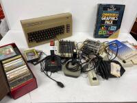 VINTAGE COMMODORE 64 GAMES CONSOLE / INCLUDES GAMES AND MANUALS