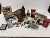 ASSORTED BRIC-A-BRAC INCLUDING VINTAGE WOMBLES AND NODDY FIGURES