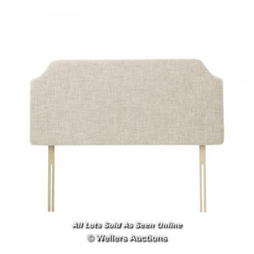 *BRAMBLY COTTAGE LARSEN UPHOLSTERED HEADBOARD COLOUR: NATURAL, SIZE: DOUBLE (4'6) / RRP: £81.99 / NEW / ALL ITEMS TO BE BOOKED AND COLLECTED FROM HOMESTEAD FARM [2975]